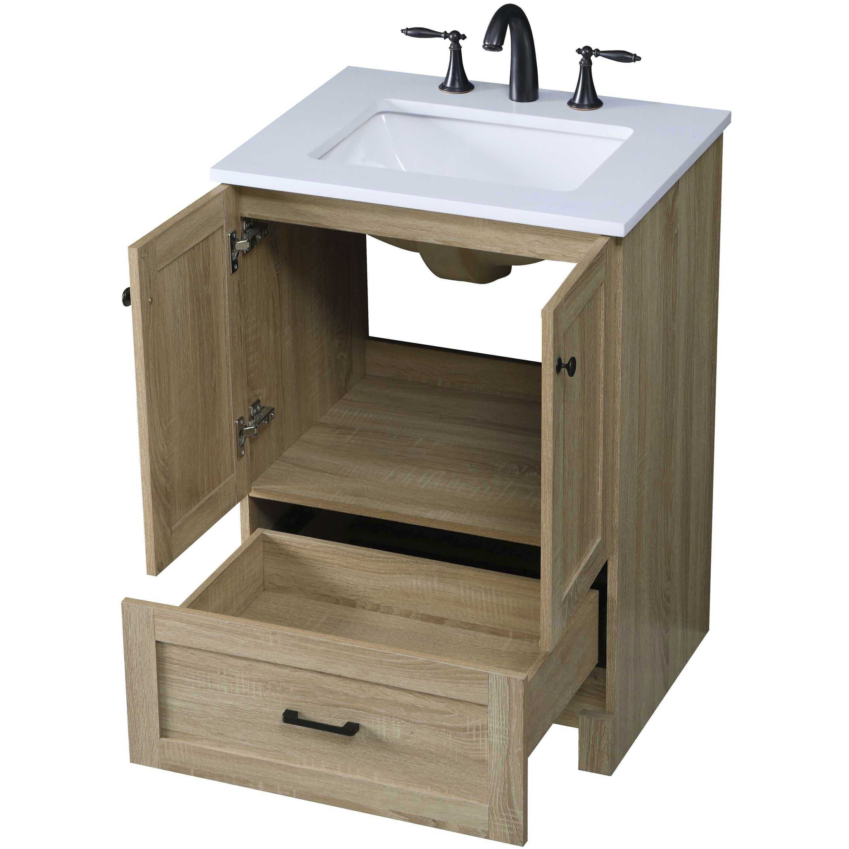 Soma 24 X 34 inch Mango Wood Bathroom Vanity Cabinet