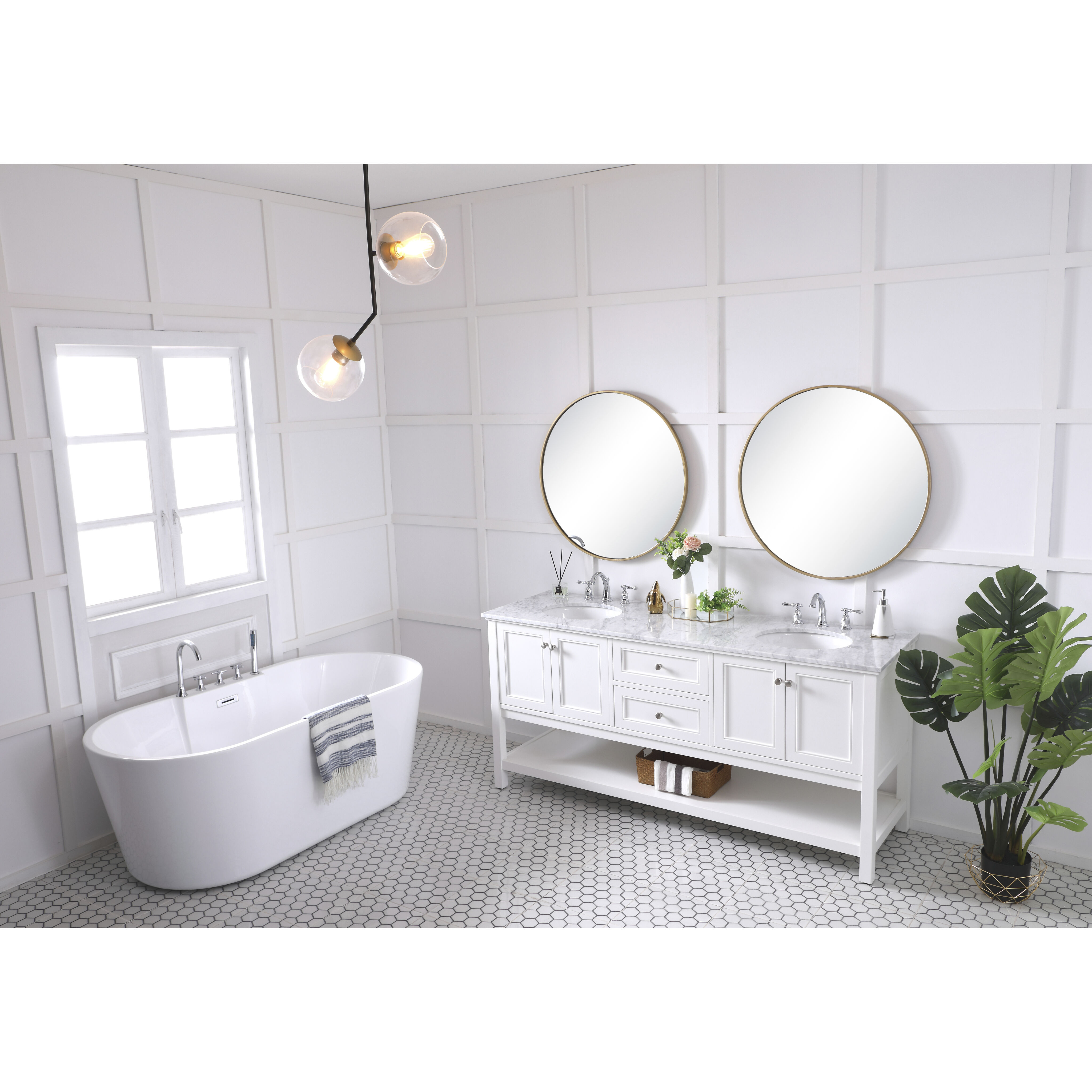 Metropolis 72 X 22 X 33.75 inch White Vanity Sink Set