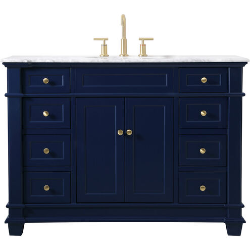 Wesley 48 X 22 X 35 inch Blue Vanity Sink Set