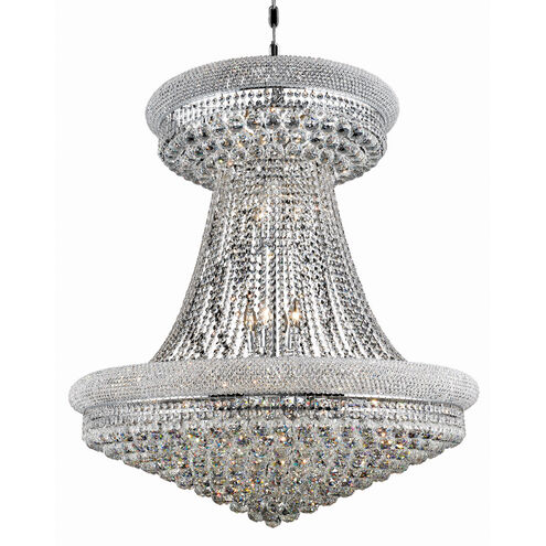 Primo 28 Light 36 inch Silver and Clear Mirror Foyer Ceiling Light in Royal Cut
