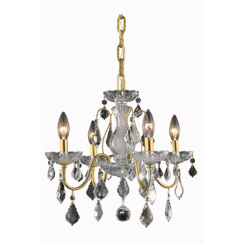 St. Francis 4 Light 17 inch Gold Dining Chandelier Ceiling Light in Royal Cut