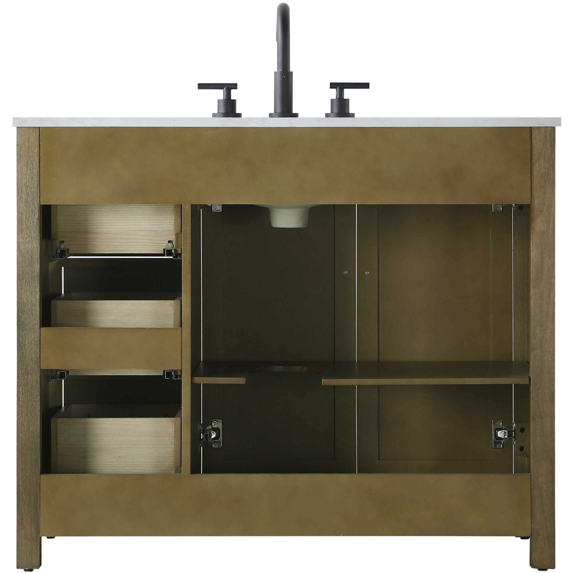 Alina 42 X 34 inch Hazel Oak Bathroom Vanity Cabinet