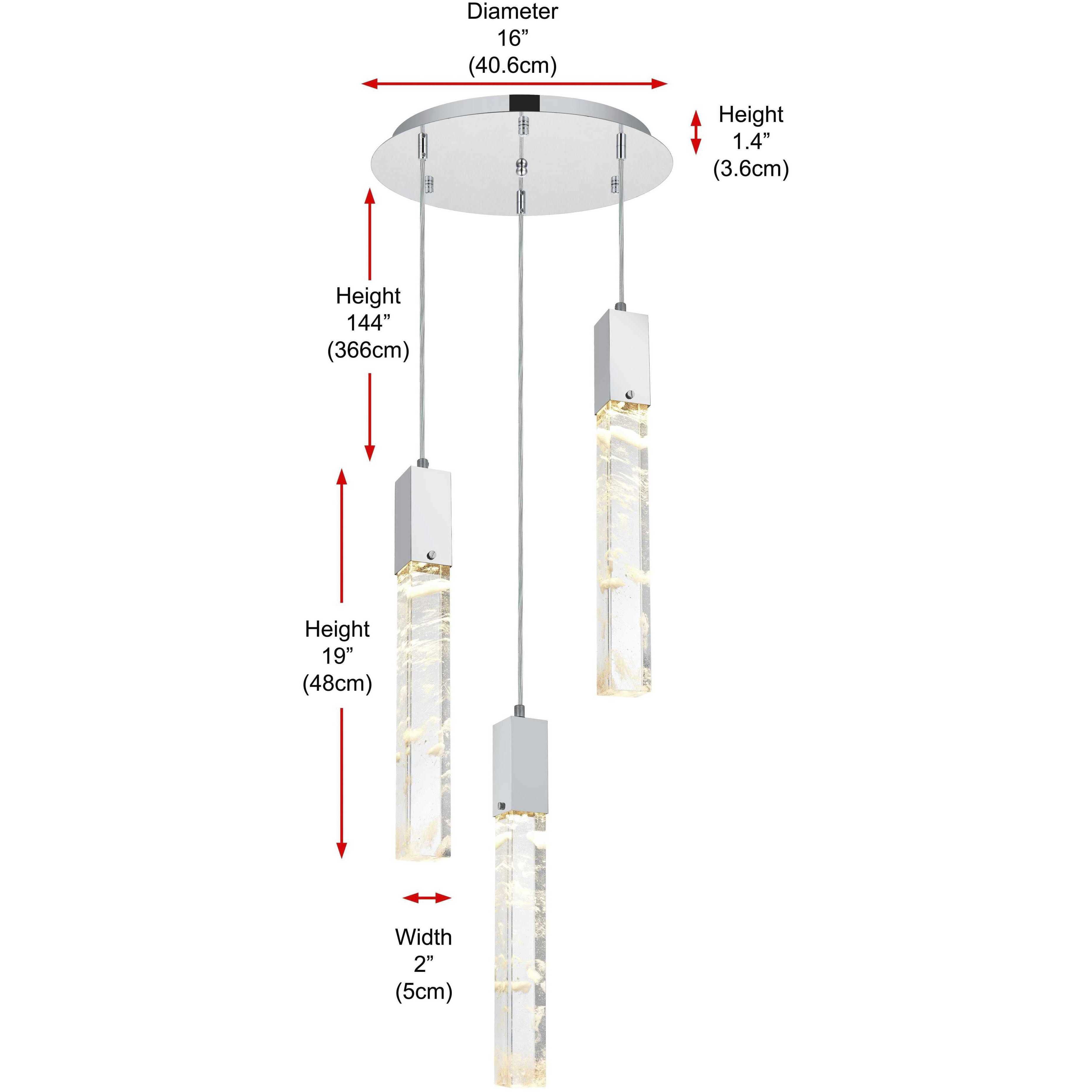 Aurora 3 Light 16 inch Black Chandelier Ceiling Light