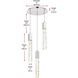 Aurora 3 Light 16 inch Black Chandelier Ceiling Light