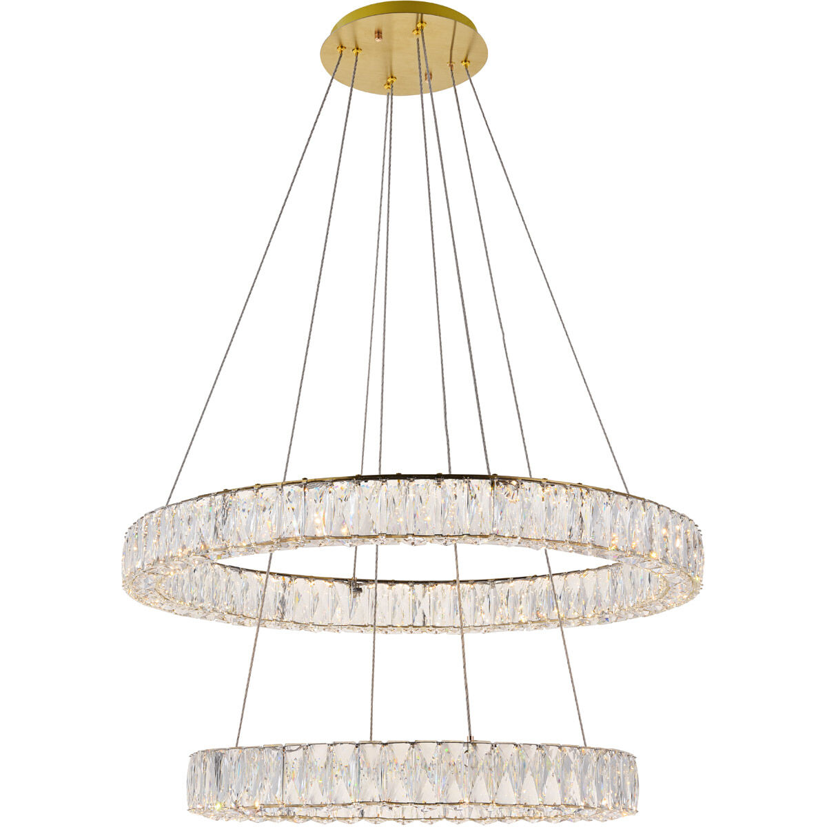 Monroe LED 32 inch Gold Pendant Ceiling Light