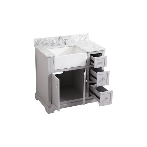 Franklin 36 X 22 X 35 inch Grey Bathroom Vanity Cabinet