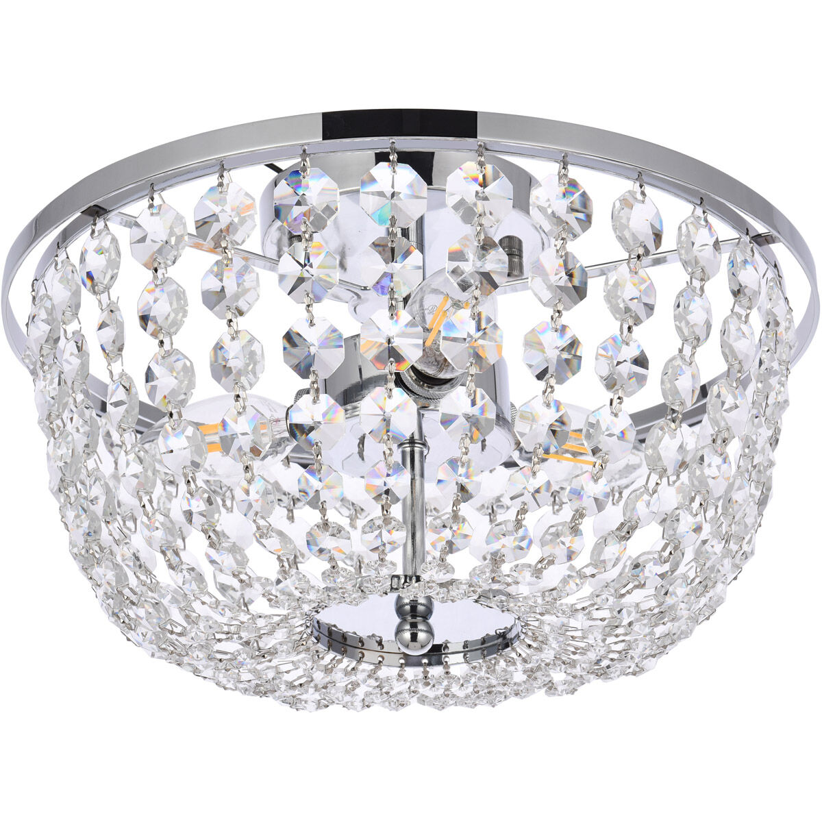 Cora 3 Light 13 inch Chrome Flush Mount Ceiling Light
