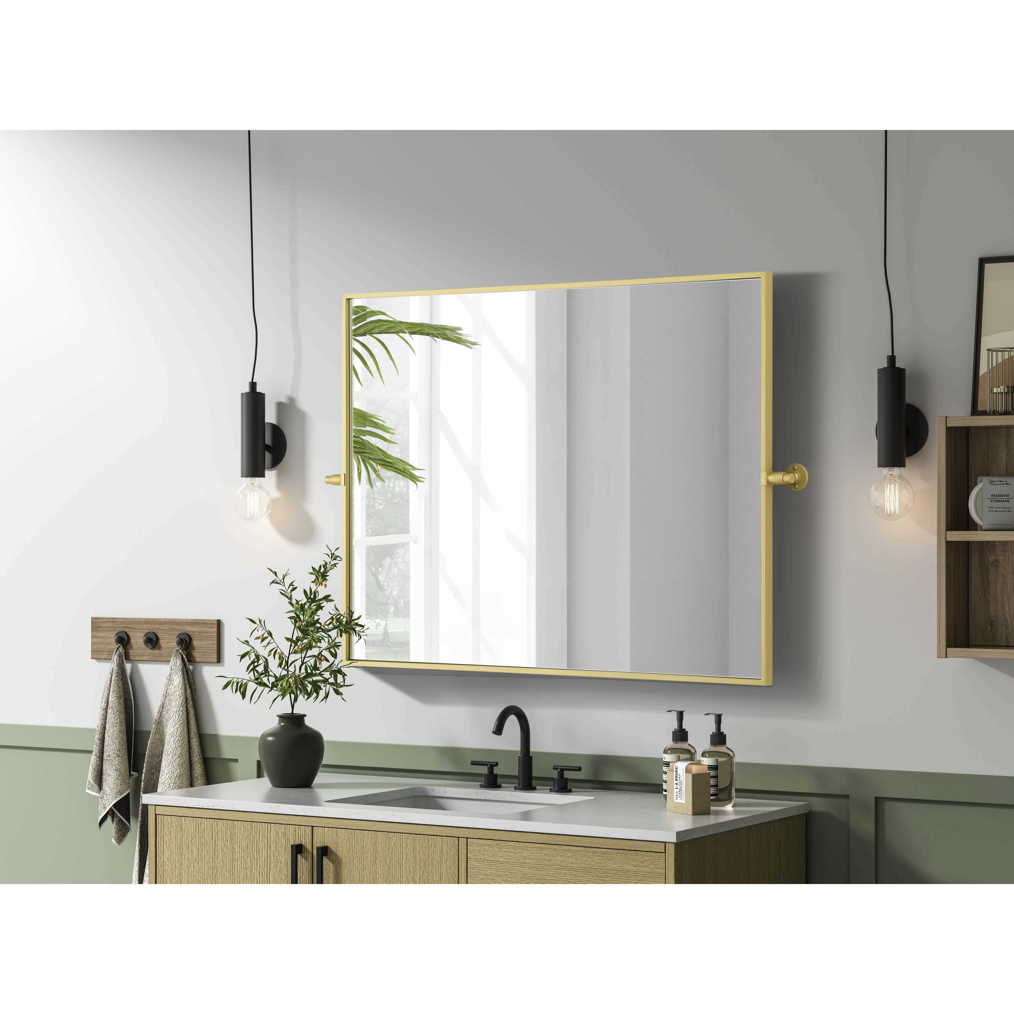 Amoura 40 X 30 inch Brass Mirror