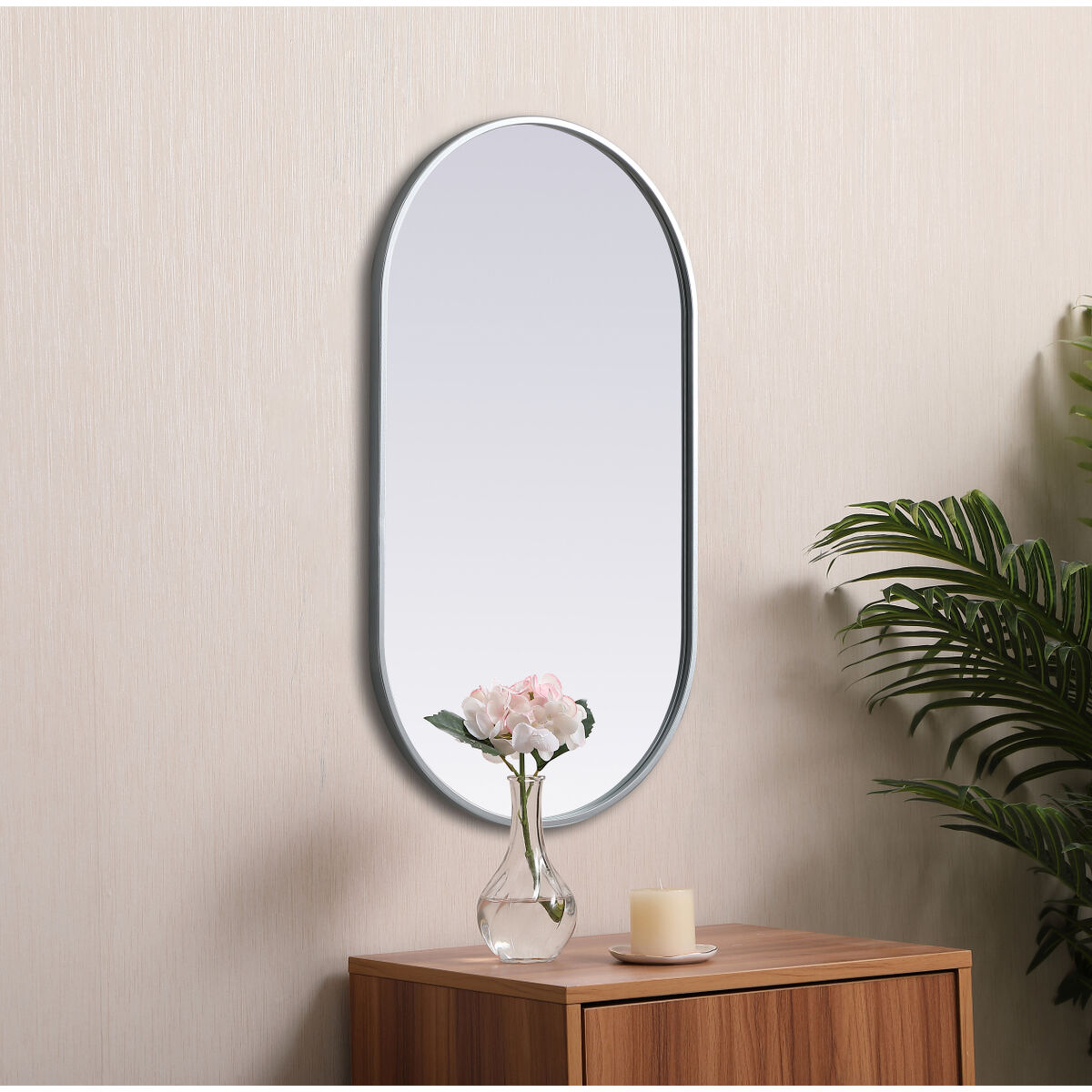 Asha 36 X 20 inch Silver Mirror in 20 x 36