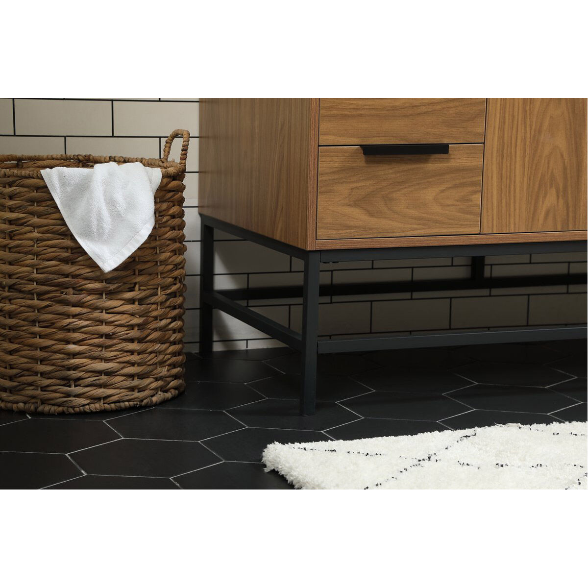 Eugene 48 X 22 X 33.5 inch Walnut Brown Vanity Sink Set in Not Included