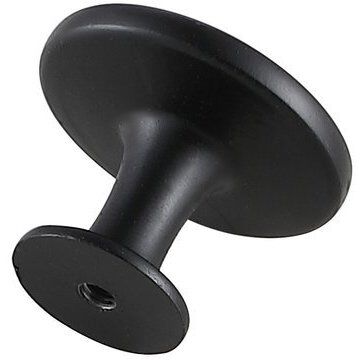 Logyn Matte Black Hardware Cabinet Knob, Set of 10