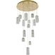 Aston 16 Light 32 inch Satin Gold Pendant Ceiling Light