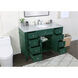 Park Avenue 48 X 22 X 35 inch Green Vanity Sink Set