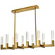 Noemi 10 Light 12 inch Satin Gold Pendant Ceiling Light