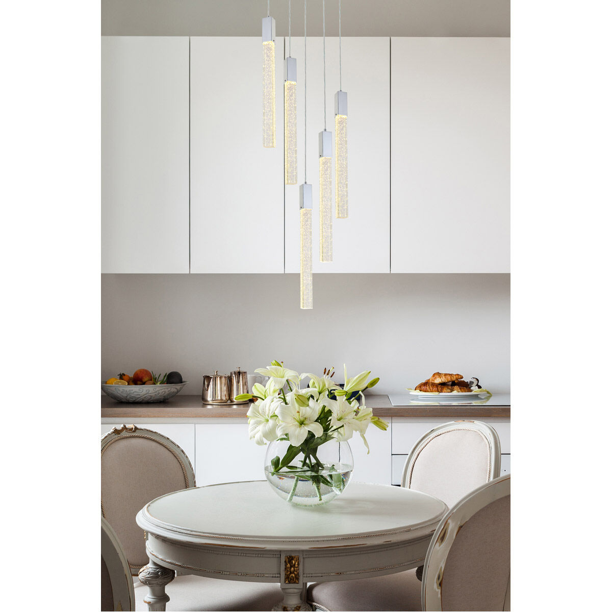 Weston 5 Light 20 inch Chrome Pendant Ceiling Light