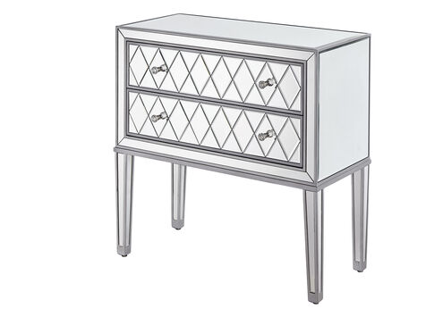 Reflexion 34 X 34 inch Antique Hand Rubbed Silver Nightstand
