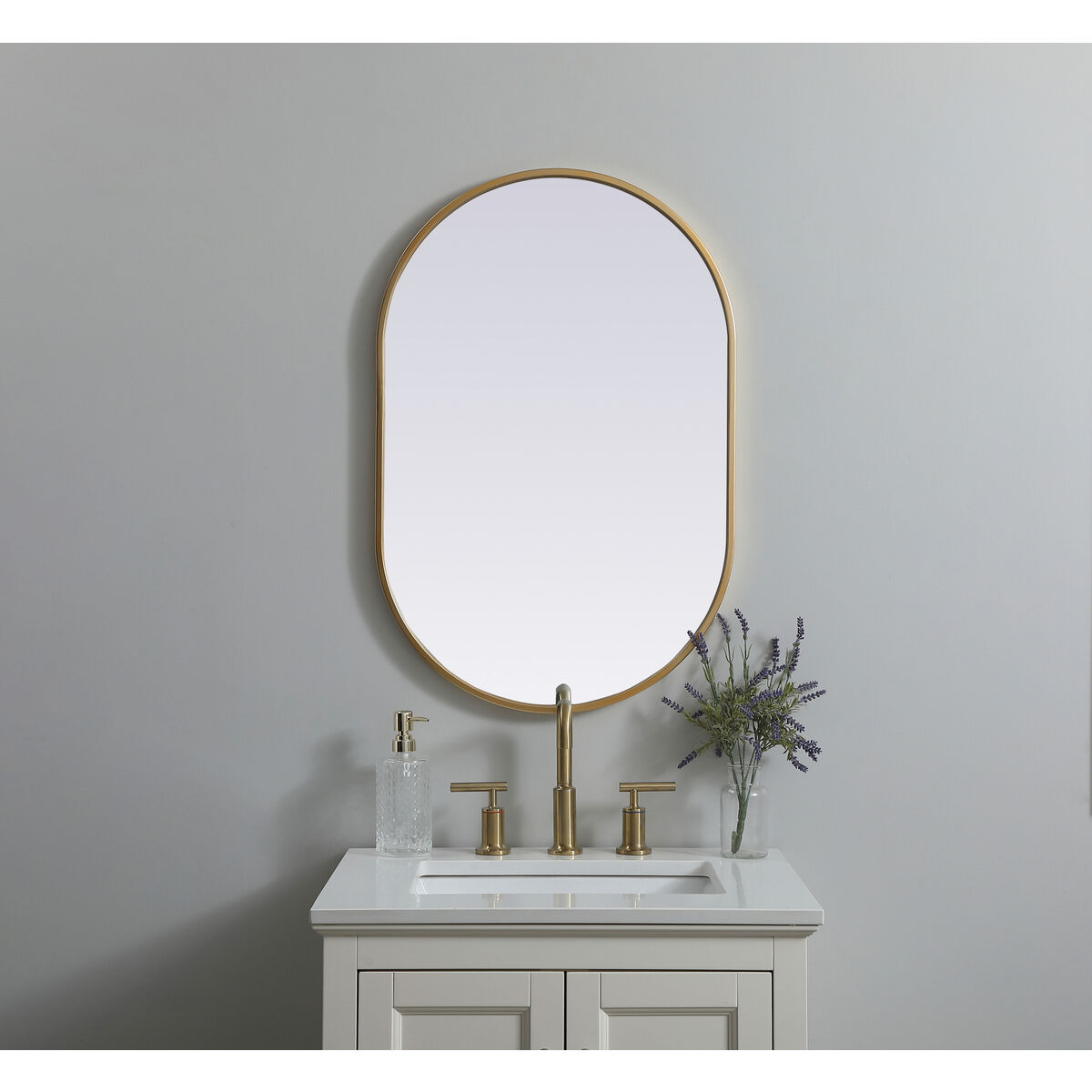Asha 30 X 20 inch Brass Mirror in 20 x 30