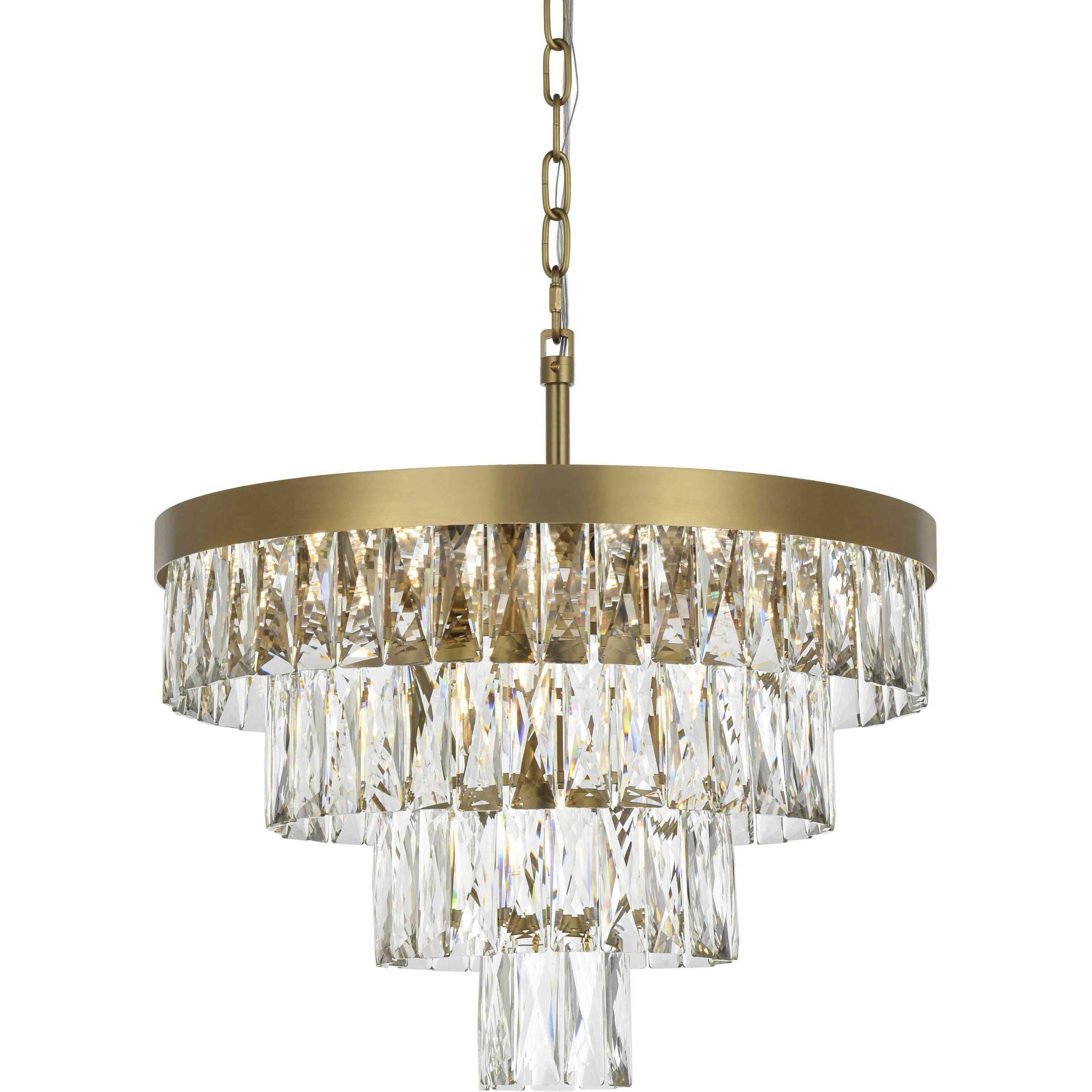 Josephine 10 Light 20 inch Satin Gold Chandelier Ceiling Light