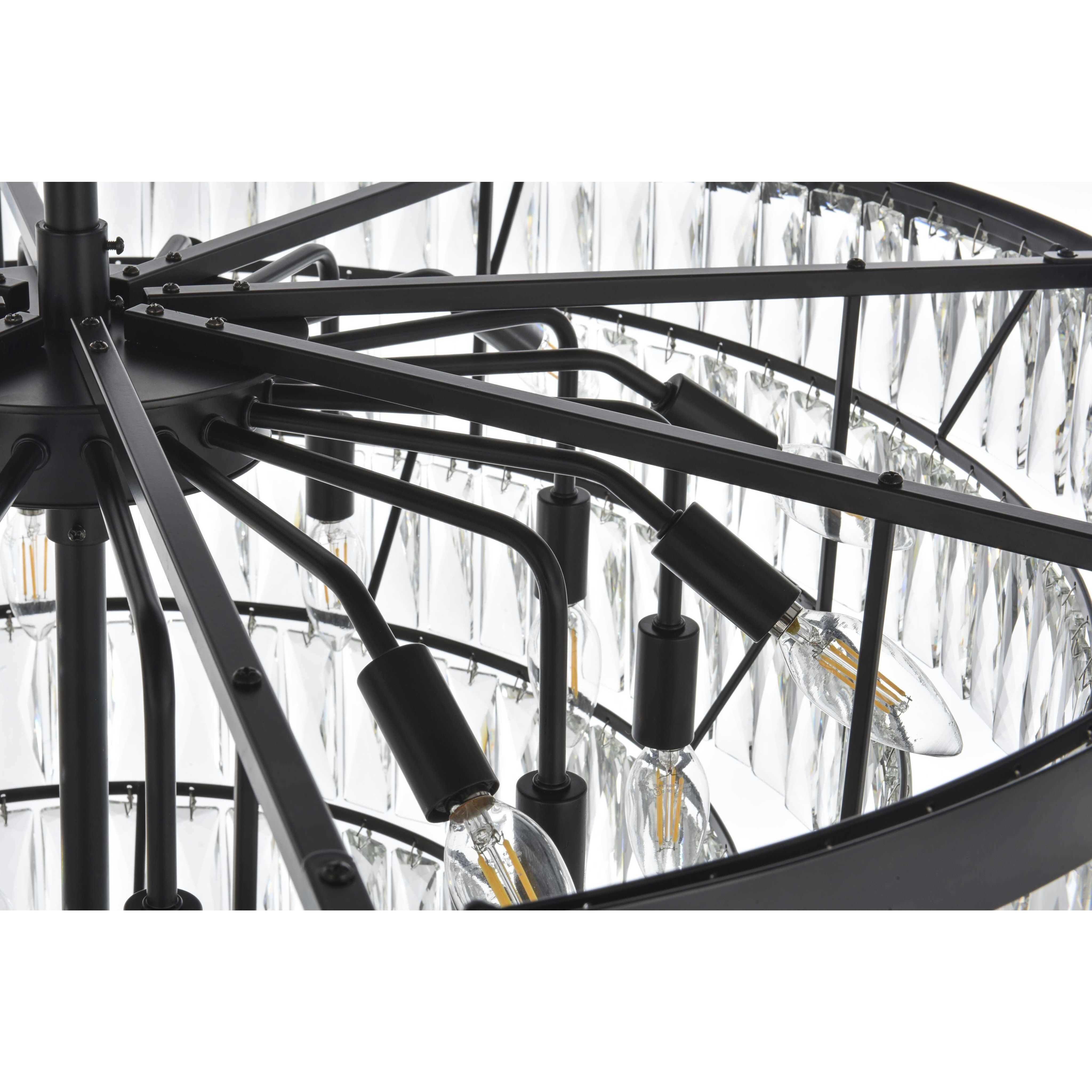 Josephine 29 Light 36 inch Black Chandelier Ceiling Light