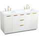 Blake 60 X 22 X 34 inch White Vanity Sink Set