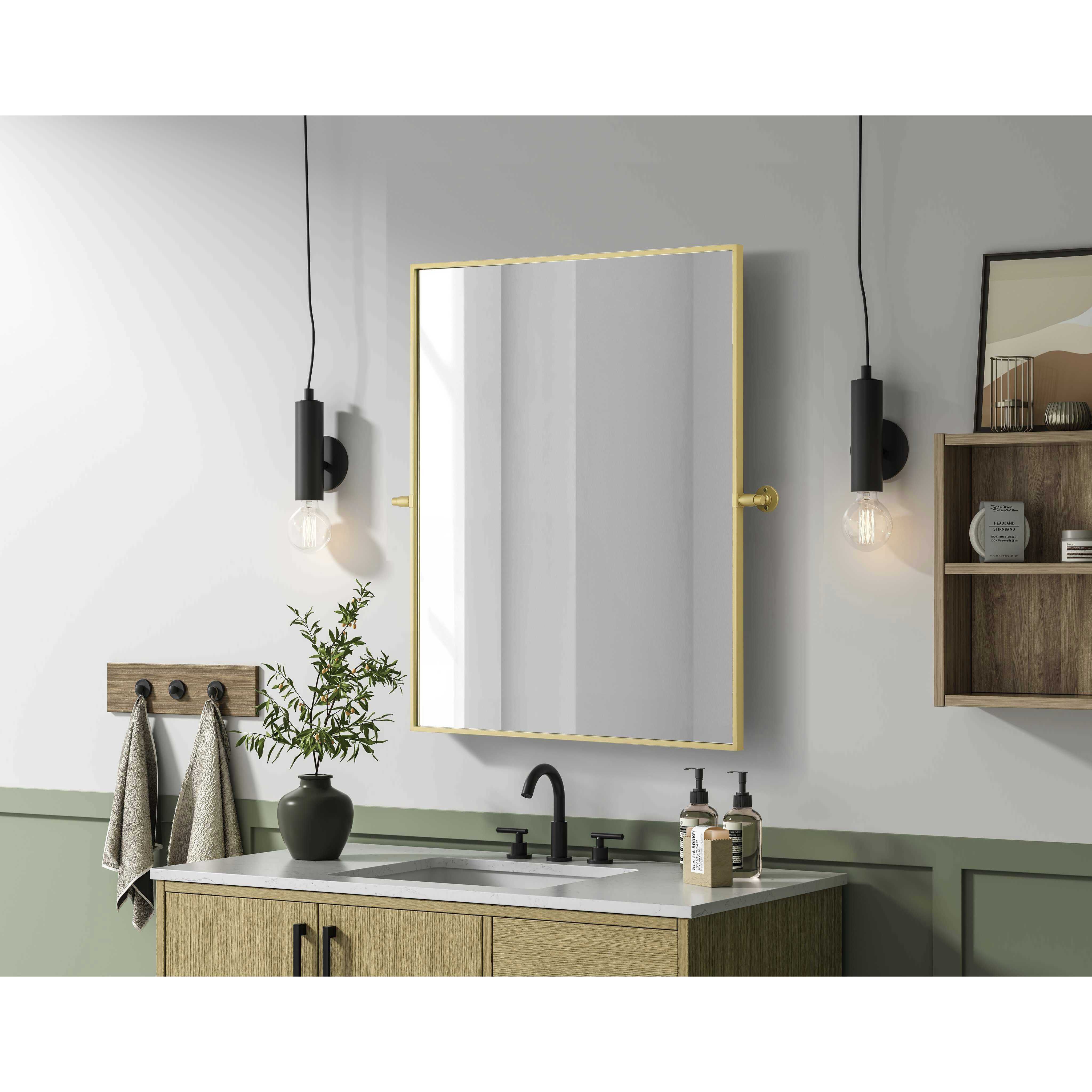 Amoura 40 X 30 inch Brass Mirror