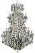 Maria Theresa 61 Light 54 inch Chrome Foyer Ceiling Light in Golden Teak, Royal Cut