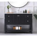 Metropolis 48 X 22 X 34 inch Black Vanity Sink Set