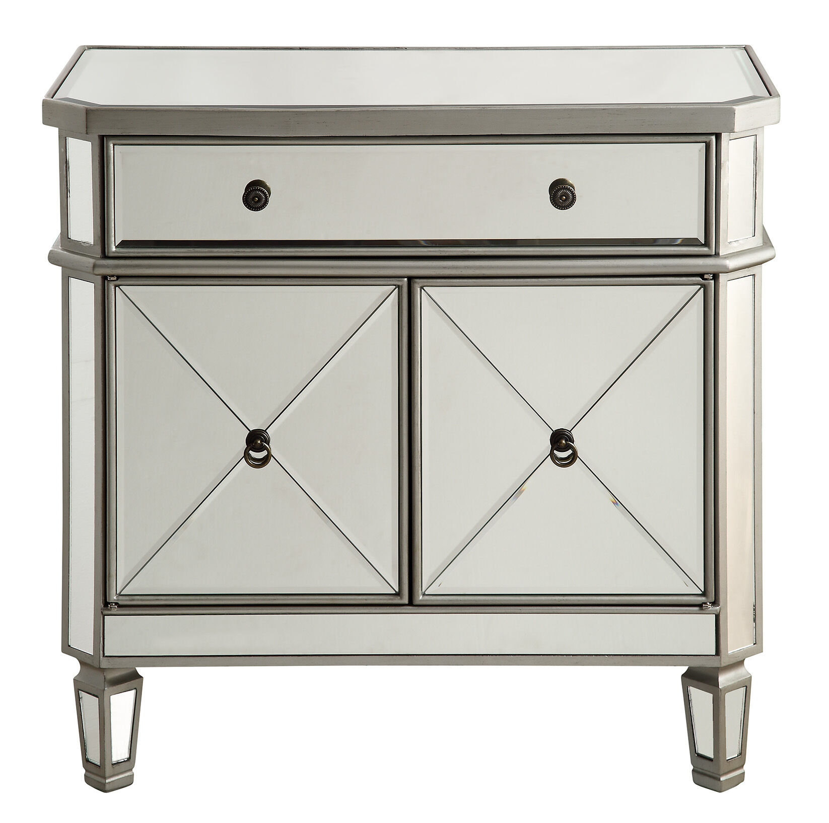 Contempo Silver with Clear Mirror Cabinet