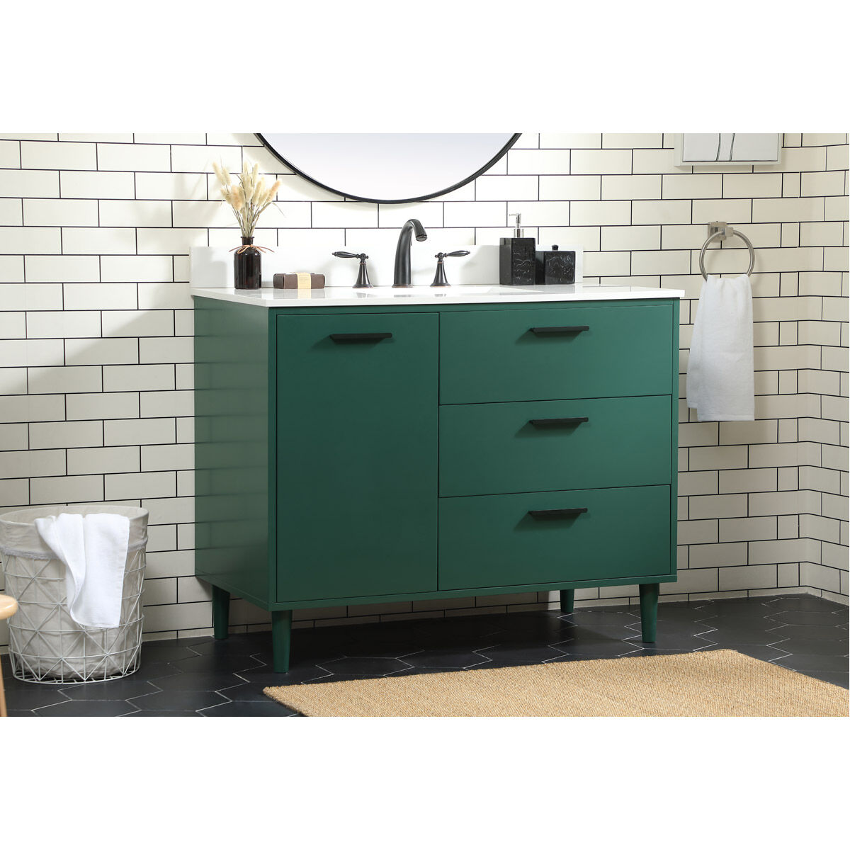Baldwin 42 X 22 X 34 inch Green Vanity Sink Set