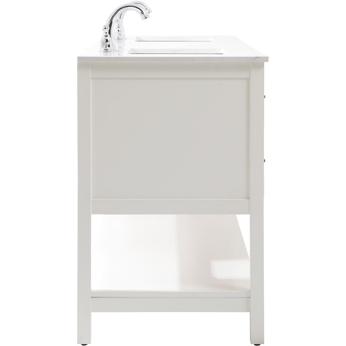 Sinclaire 72 X 22 X 34 inch White Vanity Sink Set