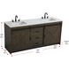 Austin 72 X 34 inch Expresso Bathroom Vanity Cabinet