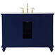 Otto 48 X 21 X 35 inch Blue Vanity Sink Set
