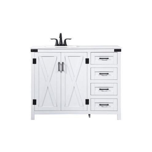 Grant 42 X 19 X 34 inch White Vanity Sink Set