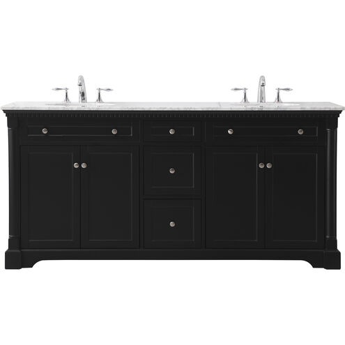 Clarence 72 X 22 X 35 inch Black Vanity Sink Set