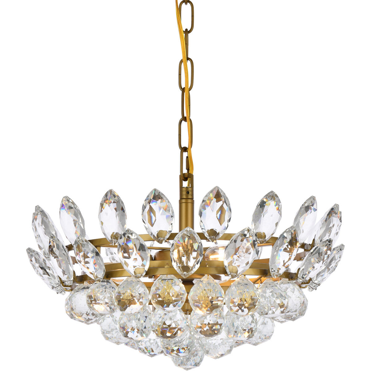 Emilia 3 Light 16 inch Brass Pendant Ceiling Light
