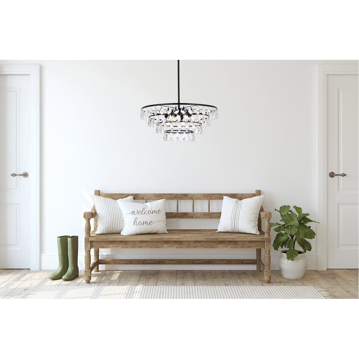 Ella 6 Light 24 inch Black Pendant Ceiling Light