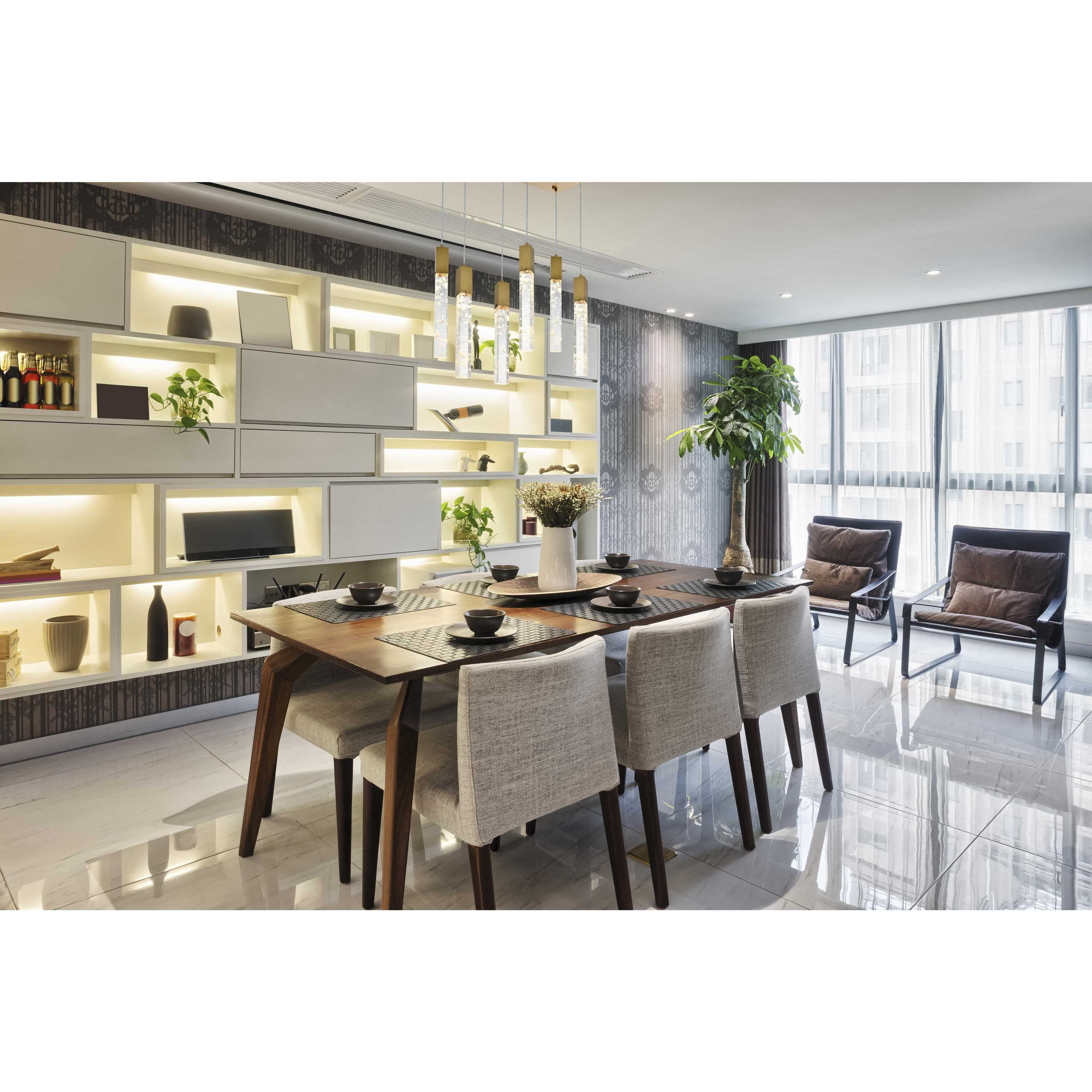 Aurora 6 Light 12 inch Satin Gold Pendant Ceiling Light