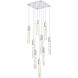 Aurora 9 Light 20 inch Chrome Pendant Ceiling Light