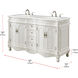 Windsor 60 X 22 X 36 inch Antique White Vanity Sink Set