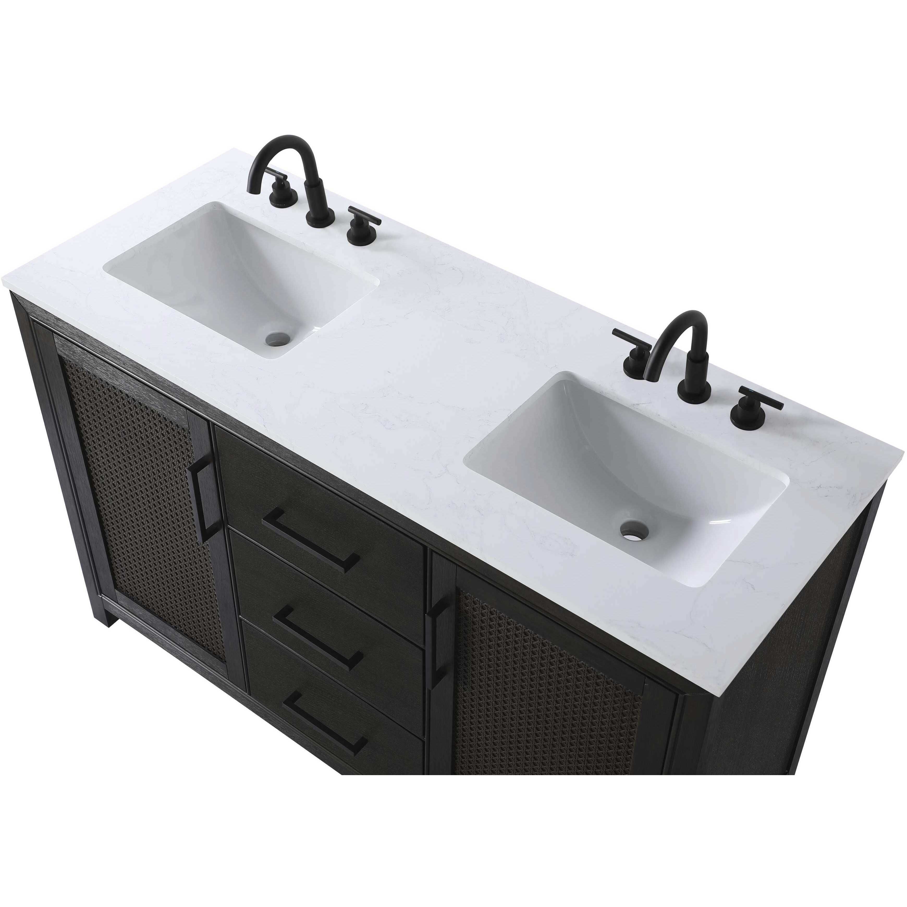 Alina 54 X 34 inch Chocolate Oak Bathroom Vanity Cabinet