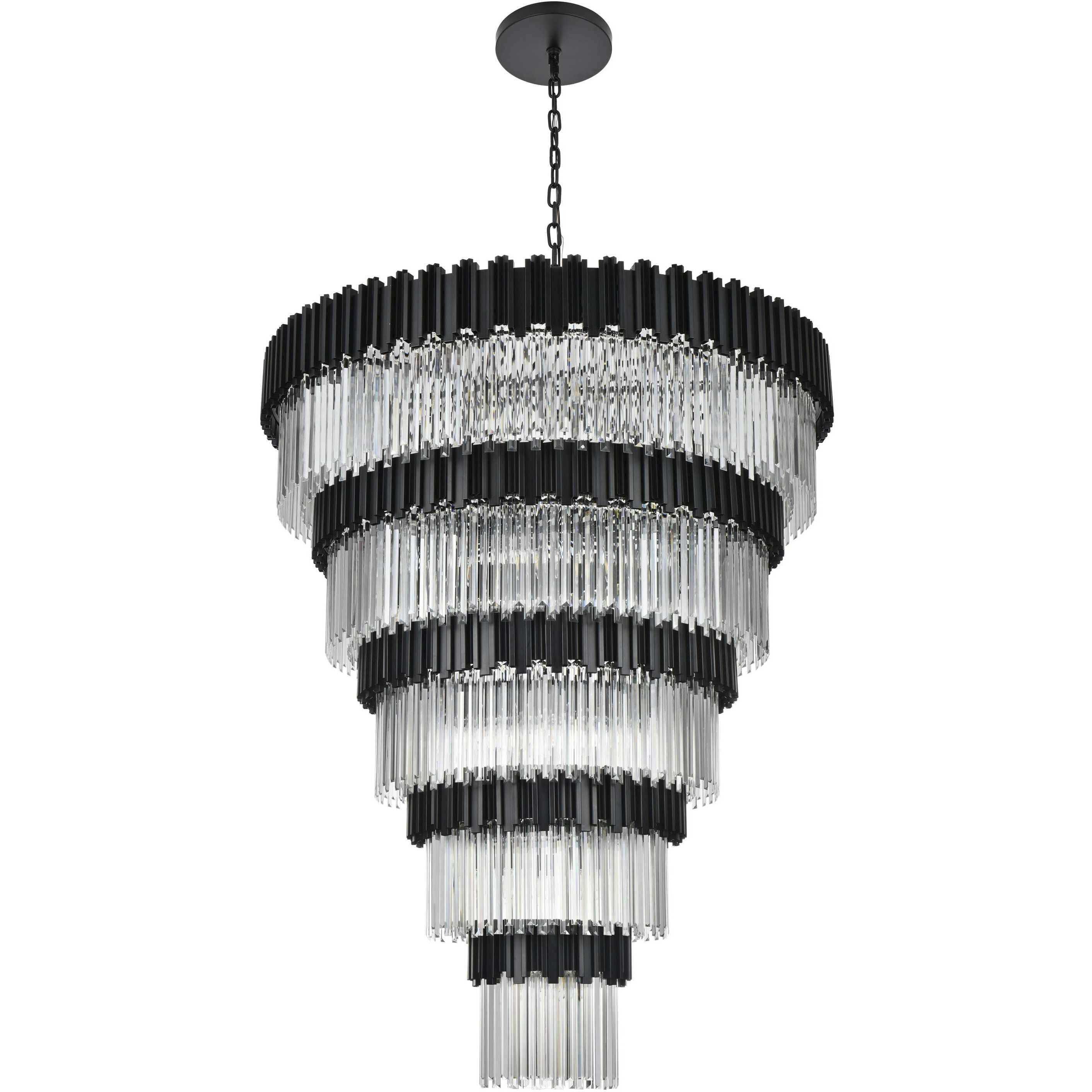 Willow 43 Light 59 inch Black Chandelier Ceiling Light