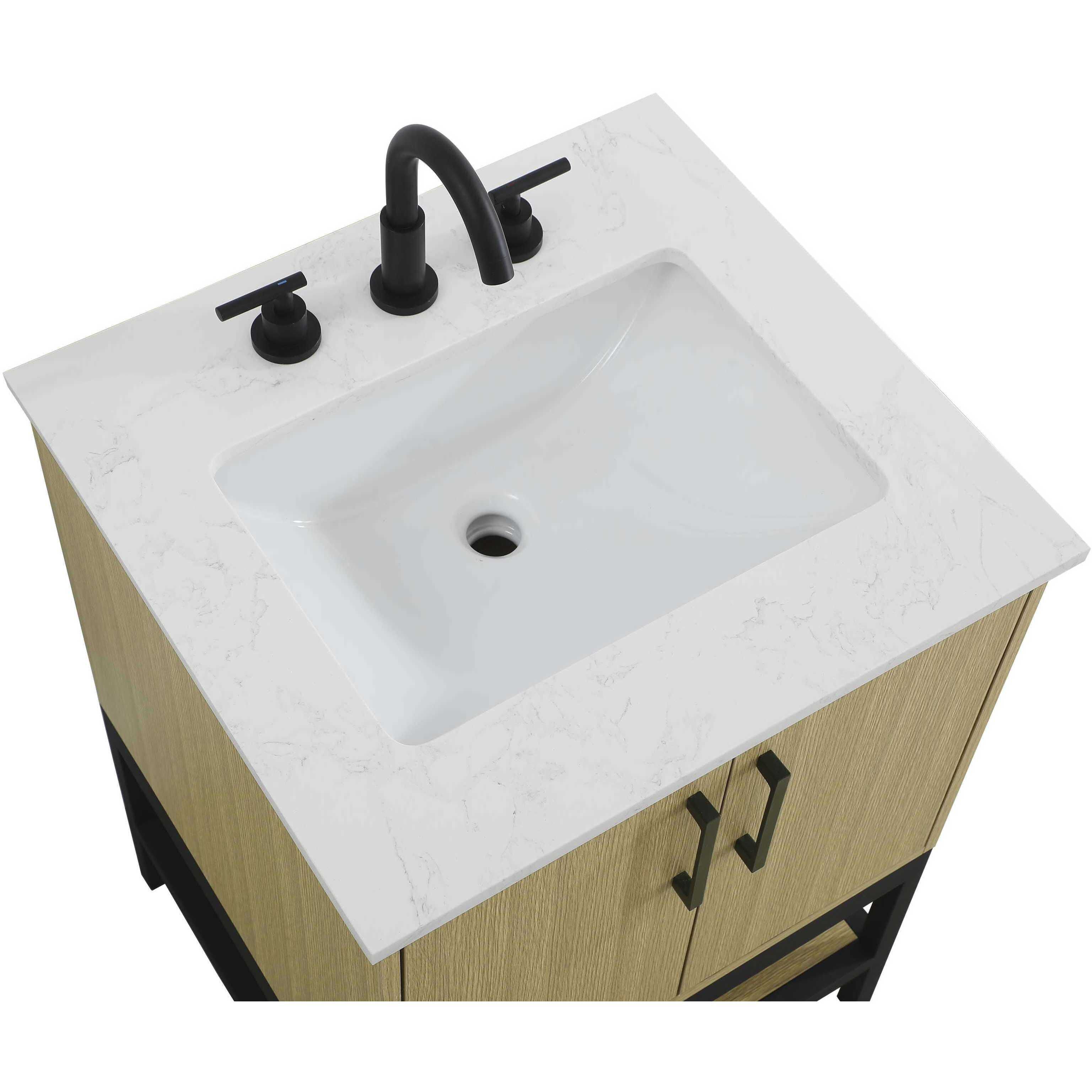 Lennox 24 X 34 inch Honey Brown Bathroom Vanity Cabinet