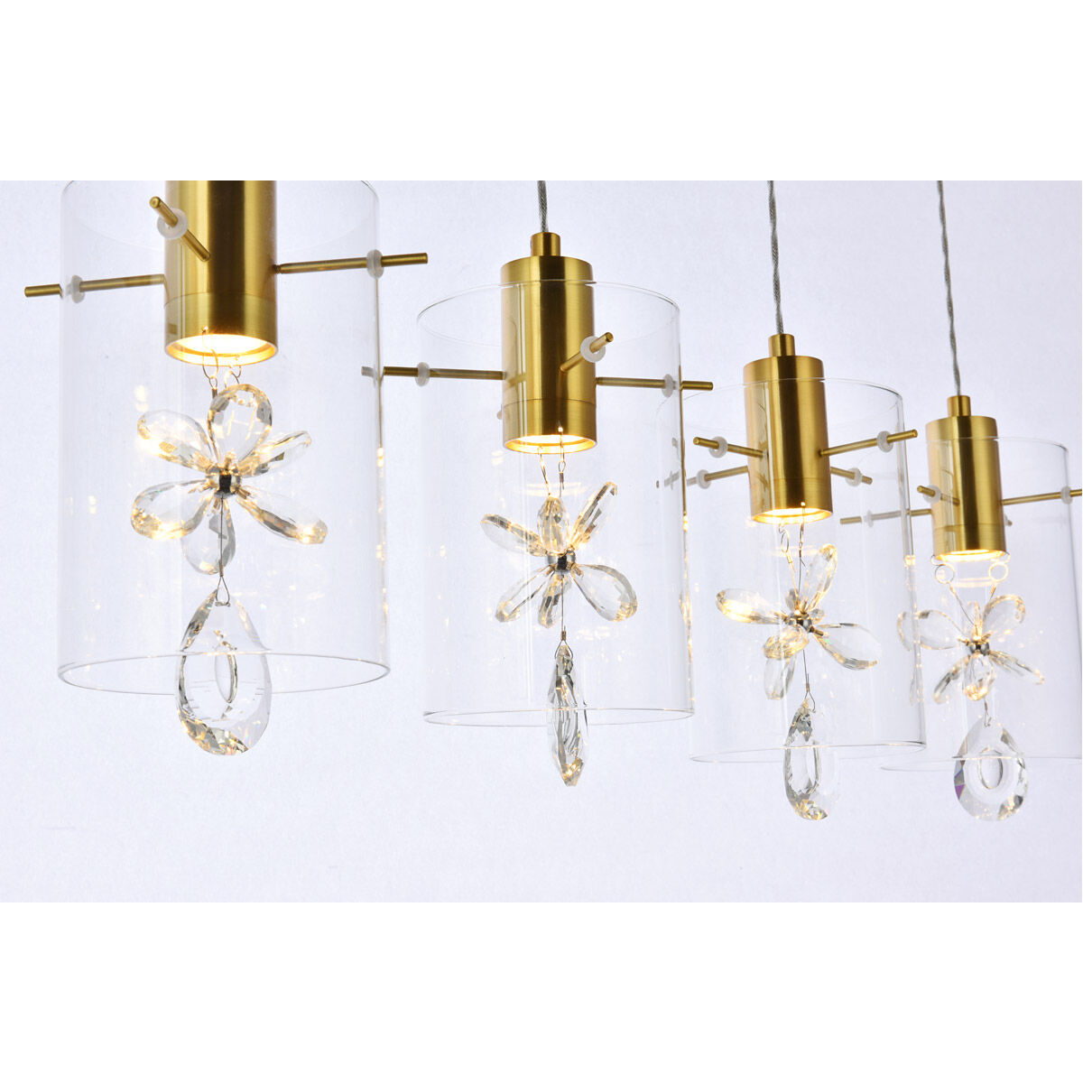 Hana 5 Light 36 inch Gold Linear Pendant Ceiling Light