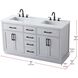Alden 60 X 35 inch Grey Bathroom Vanity Cabinet