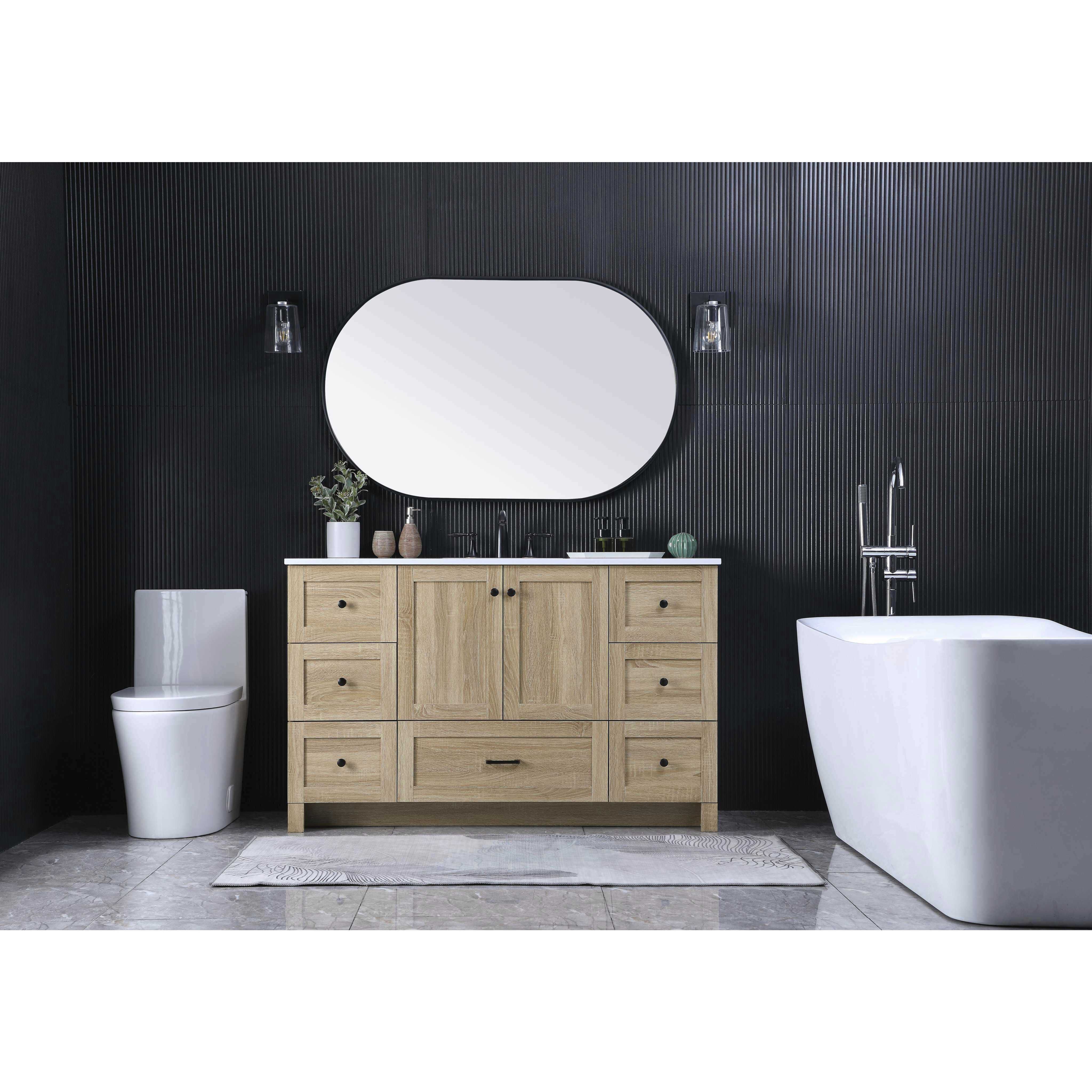 Soma 54 X 34 inch Mango Wood Bathroom Vanity Cabinet