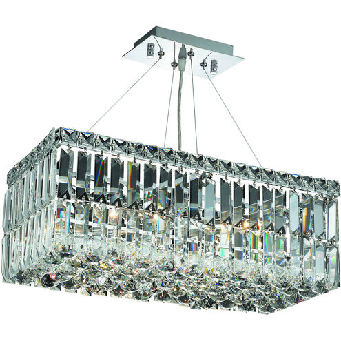 Maxime 4 Light 10 inch Chrome Dining Chandelier Ceiling Light in Royal Cut