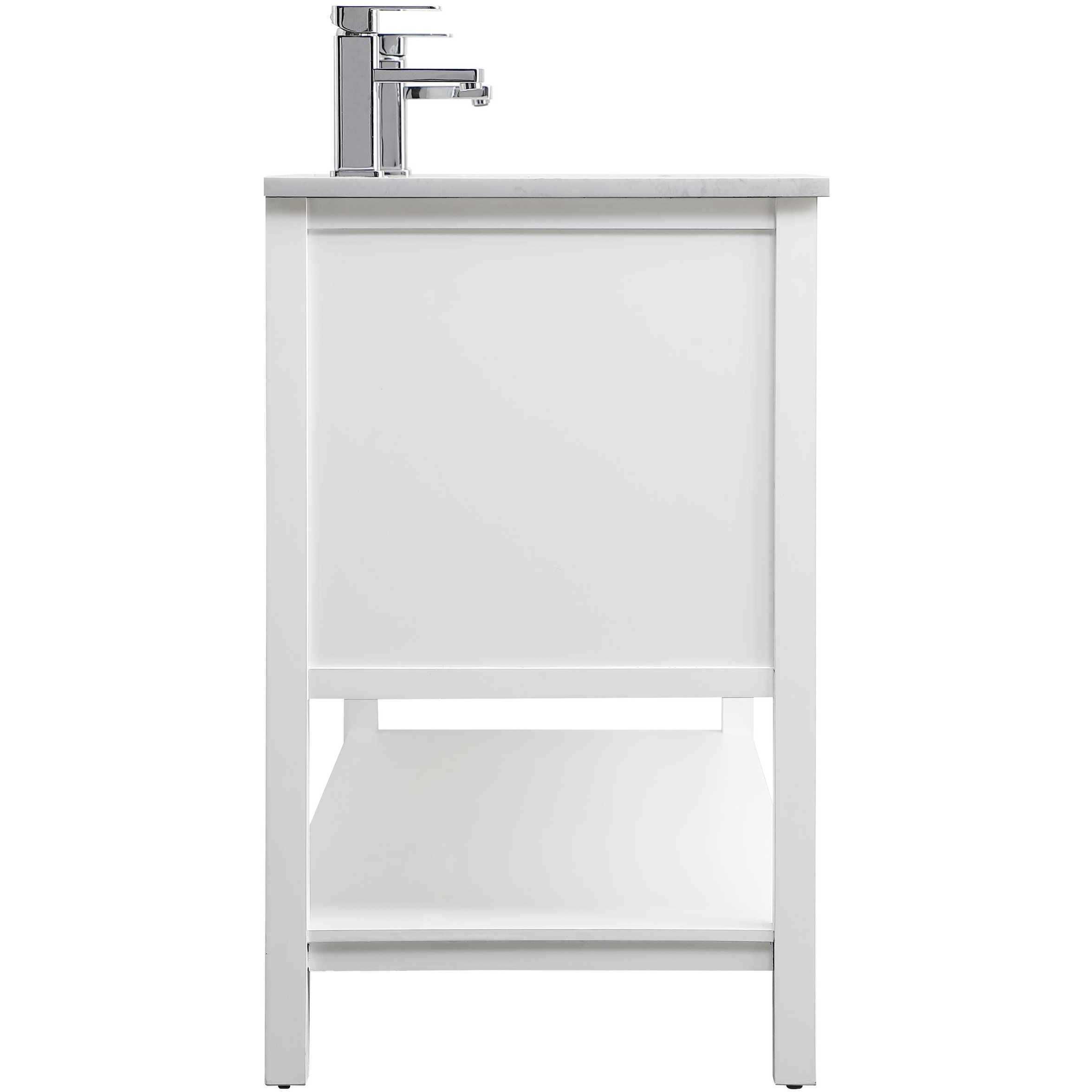 Heath 60 X 21.5 X 35 inch White Vanity Sink Set