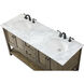 Metropolis 60 X 22 X 34 inch Driftwood Vanity Sink Set in Dark Walnut