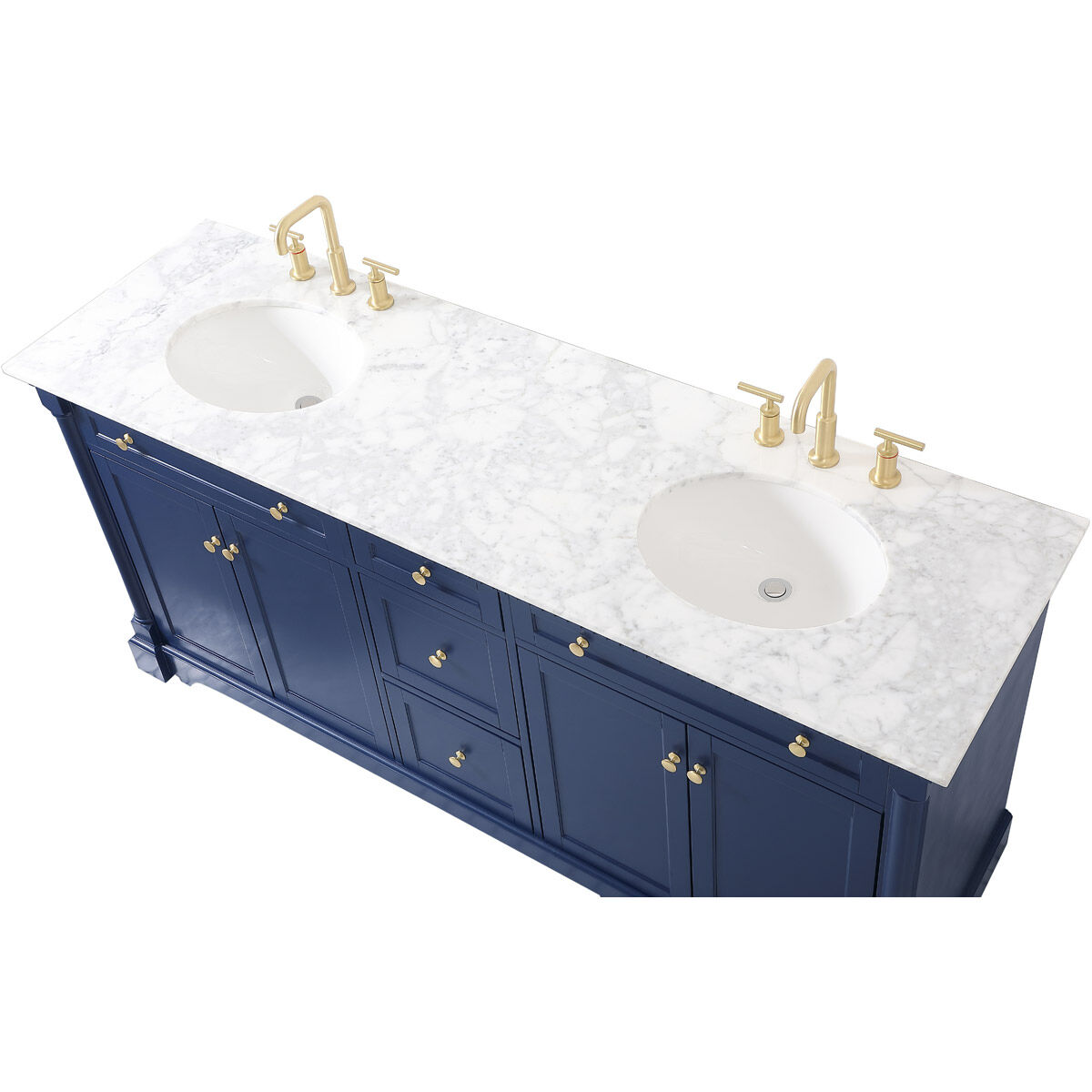 Clarence 72 X 21.5 X 35 inch Blue Vanity Sink Set