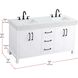 Nathan 60 X 34 inch White Bathroom Vanity Cabinet